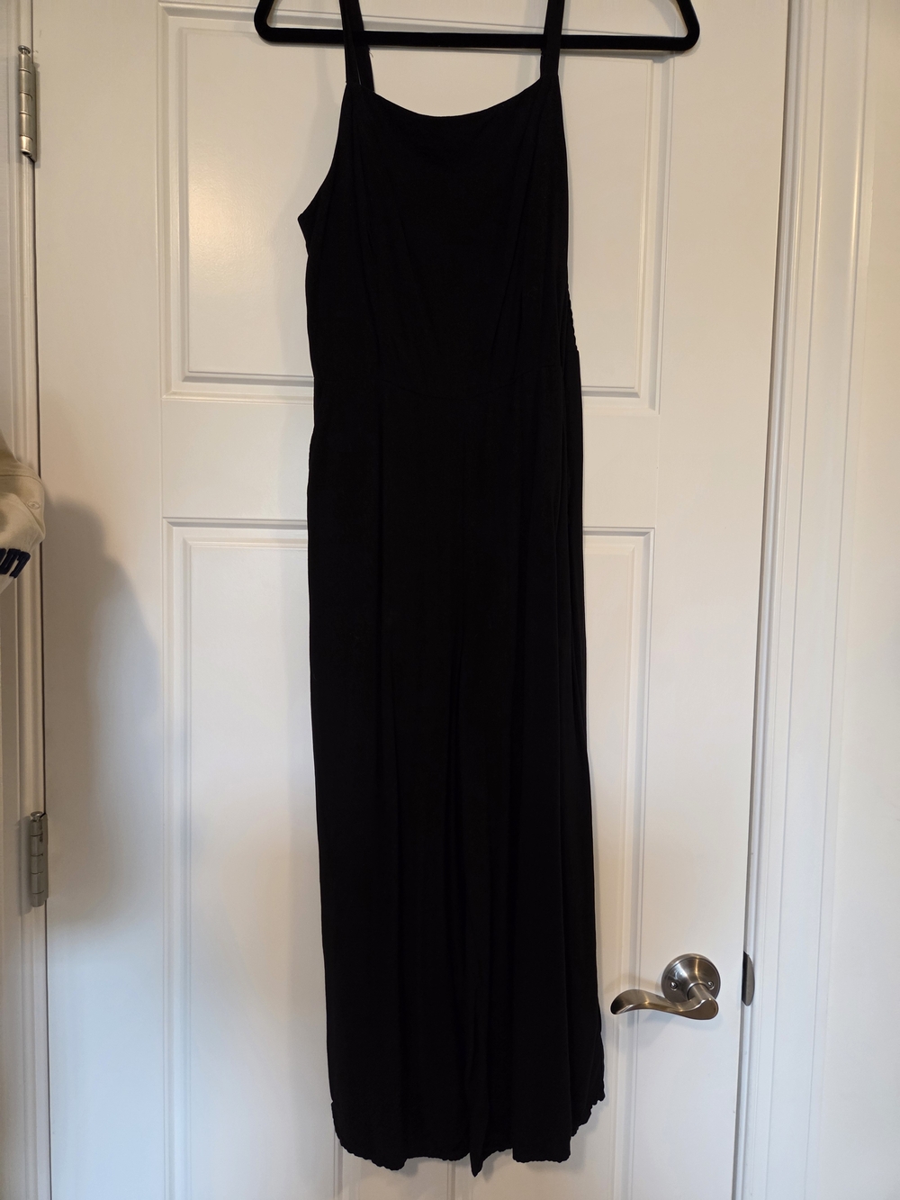 Women's Black Sleeveless Jumpsuit - Minimalist Maxi Romper